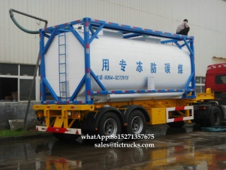 휴대용 ISO 탱크 콘테이너 20000L-24000L 용매, 부동액 에틸렌 글리콜