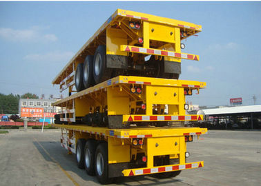 중국 12의 강선전도 자물쇠 및 12의 타이어 50T를 가진 콘테이너 수송을 위한 상업적인 평상형 트레일러 트레일러 협력 업체