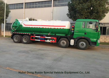 중국 HOWO 8x4 부패시키는 진공 트럭, 하수 오물 제거 트럭 고용량 협력 업체