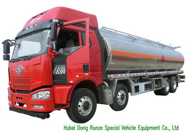 중국 FAW 8X4 알루미늄 도로 연료 수송 30000L를 위한 액체 유조 트럭 협력 업체