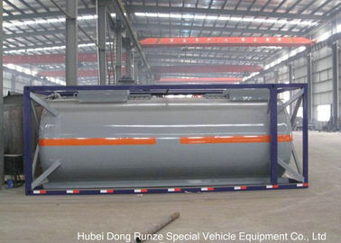 중국 20FT 염산 ISO 탱크 콘테이너 강철에 의하여 일렬로 세워지는 PE 16mm 20000L-22000L 협력 업체