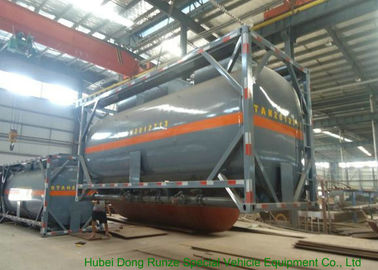 중국 격리된 ISO Q235/LDPE 아세트산/아세트 무수 화합물을 위한 20 발 탱크 콘테이너 협력 업체