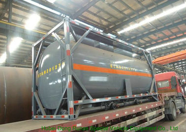 중국 강철 나트륨 차아염소산염과 염산 20000L를 위한 20 발 탱크 콘테이너 협력 업체