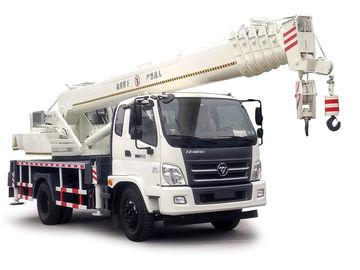 중국 물자 트럭에 의하여 거치되는 기중기 10-16 톤, 가득 차있는 유압 트럭 기중기를 드는 FO톤 협력 업체