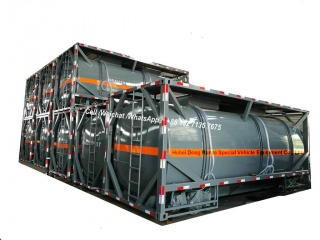 베트남 화학 공장 산성 트레일러 수송을위한 20FT ISO HCL 산성 탱크 콘테이너 21cbm