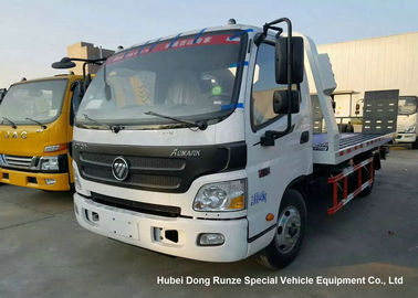중국 4 톤 유압 구조차 견인 트럭, Cummins Engine를 가진 평상형 트레일러 회복 트럭 협력 업체